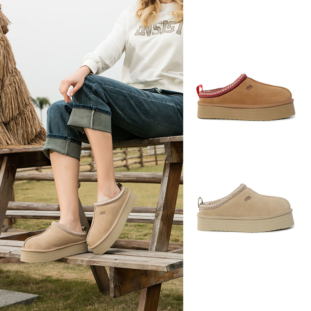 [무료배송] 호주정품 디케이 어그 핀 플랫폼 슬리퍼 (굽4cm) DK UGG DK117