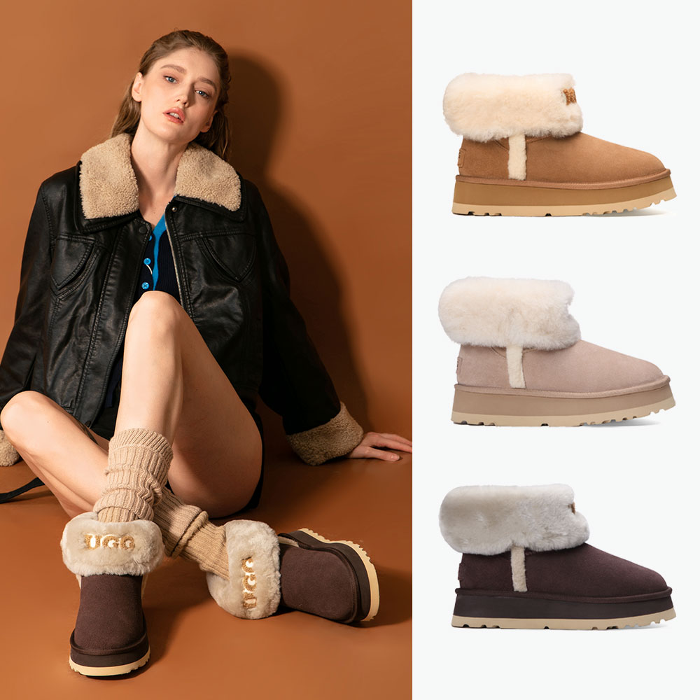 [무료배송] 호주정품 디케이 아이리스 시어링 플랫폼 어그 부츠 (굽4cm) DK UGG DK190