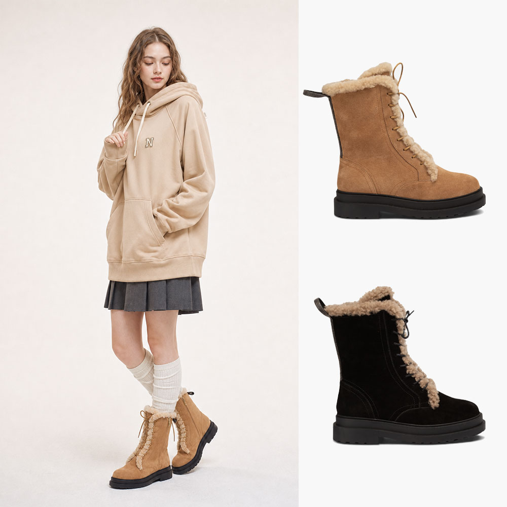 [무료배송] 호주정품 오즈웨어 글레이셔 레이스업 어그 워커 부츠 (굽4.5cm) OZWEAR UGG OB1066