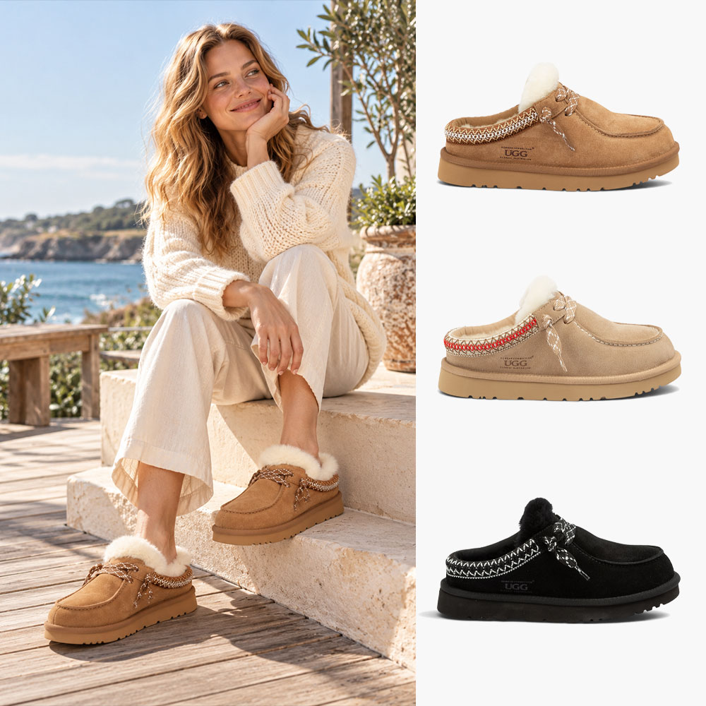 [무료배송] 호주정품 오즈웨어 헤리티지 스웨이드 양털 클로그 (굽2.5cm) OZWEAR UGG OB1145