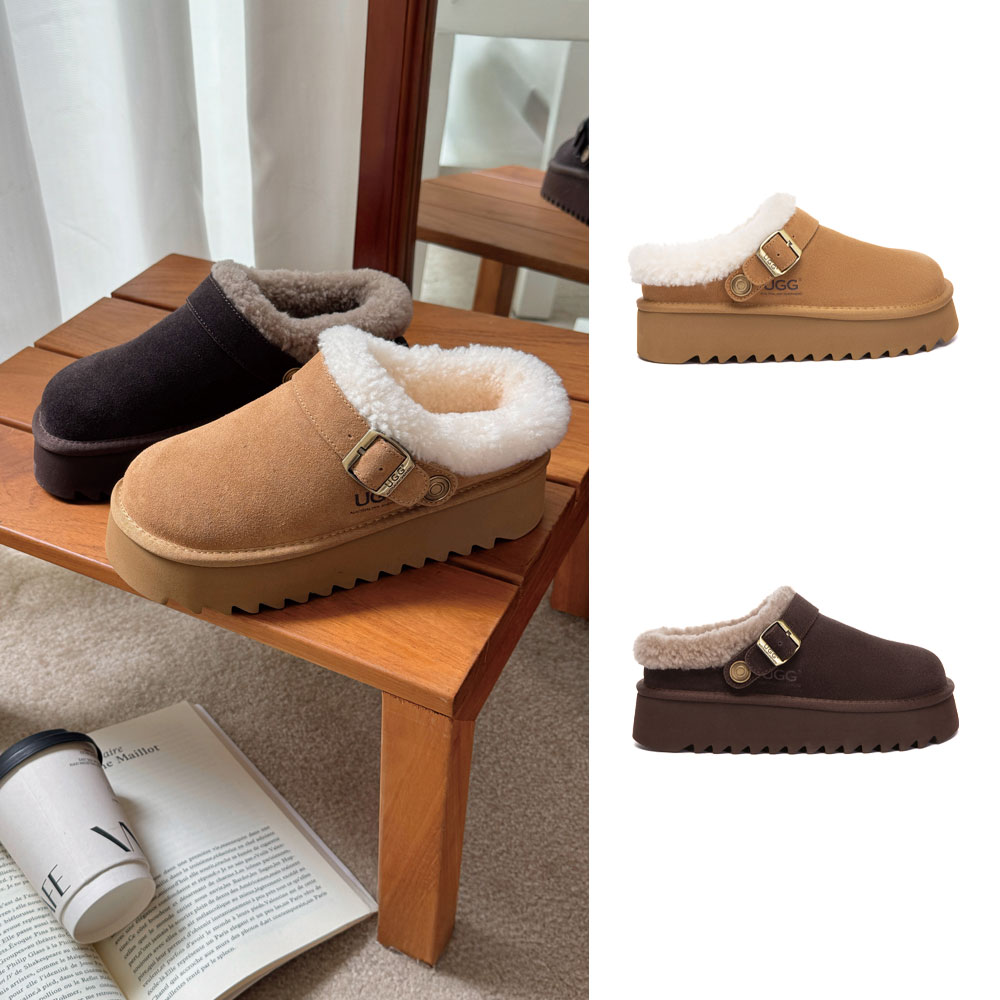 [무료배송] 호주정품 에버어그 펄시 플랫폼 양털 슬리퍼 (굽 3.6cm) AS UGG AS2113