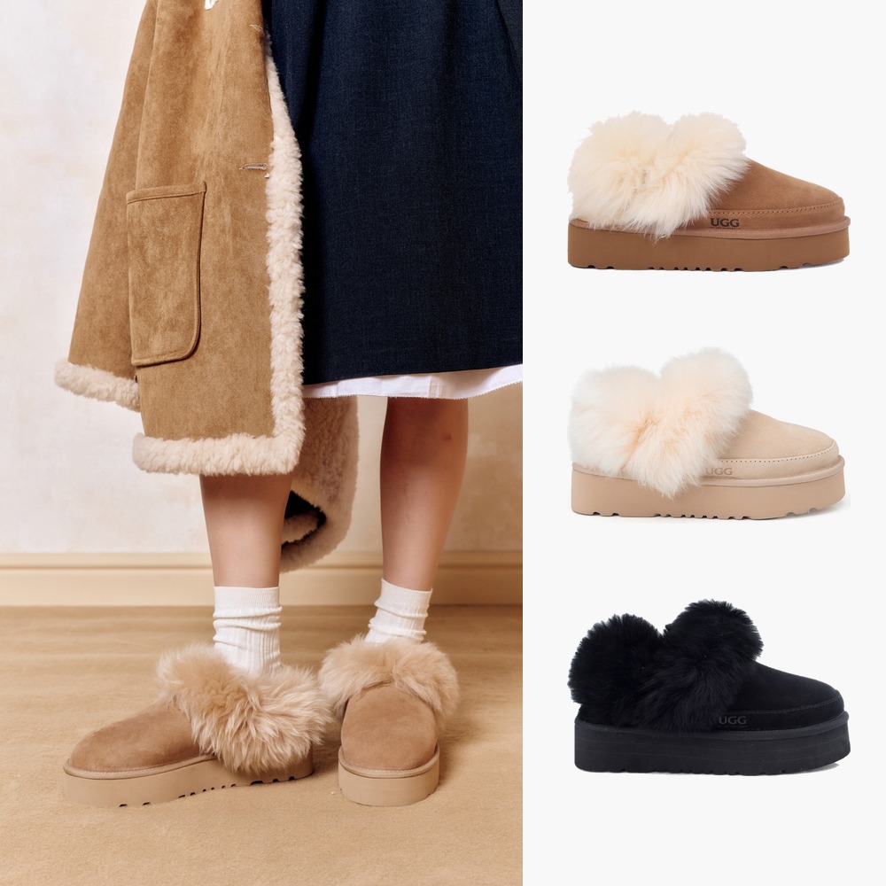 [무료배송] 호주정품 오즈라나 클래식 샬레 플랫폼 밴딩 탈부착 슬리퍼 (굽4cm) OZLANA UGG OZ3017