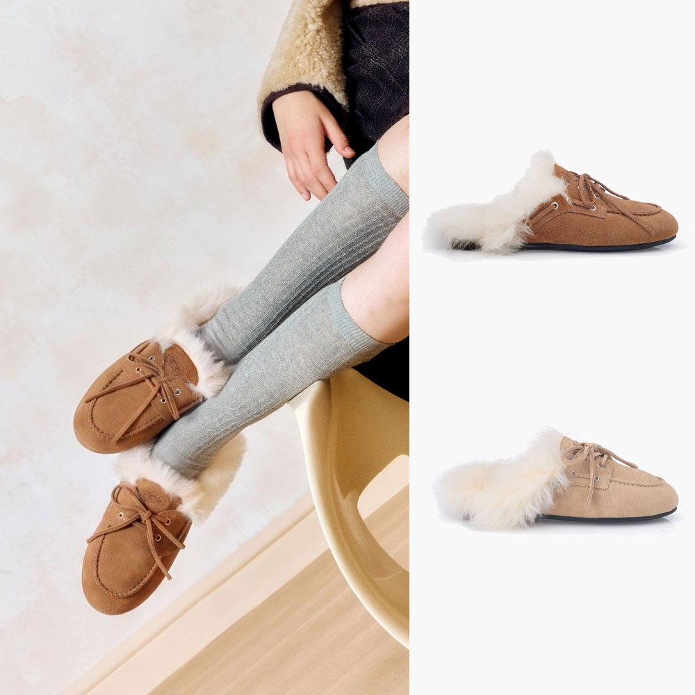 [무료배송] 호주정품 오즈라나 로고 시어링 어그 레이스 슬리퍼 (굽1.5cm) OZLANA UGG OZ3023