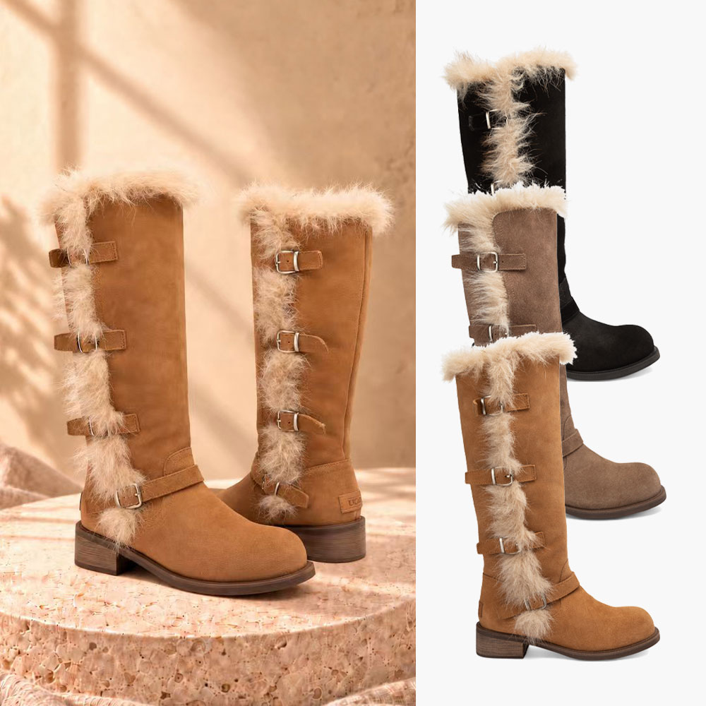 [무료배송] 호주정품 오즈웨어 퍼 트림 버클 롱 어그 부츠 (굽4.5cm) OZWEAR UGG OB1048