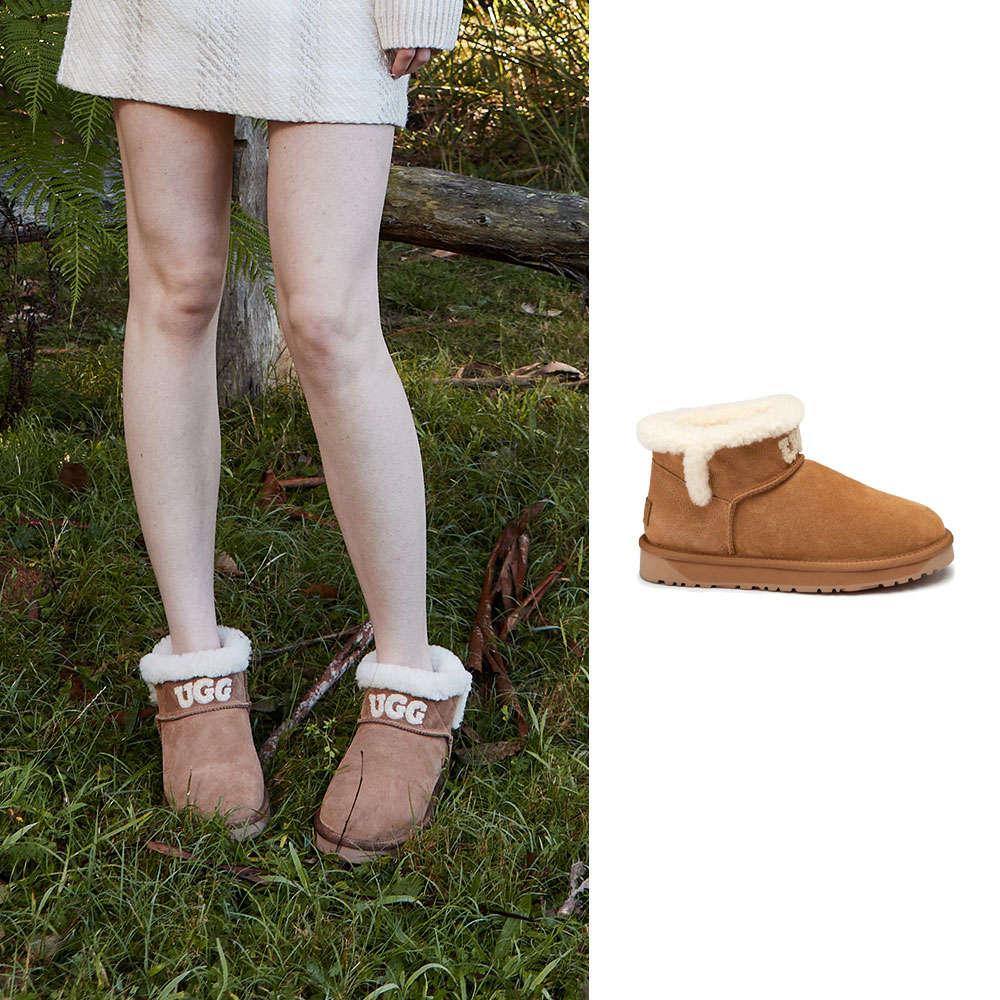 [무료배송] 호주정품 오즈웨어 본다이 마테라세 시어링 울트라 미니 부츠 (굽 2.5cm) OZWEAR UGG OB915MU
