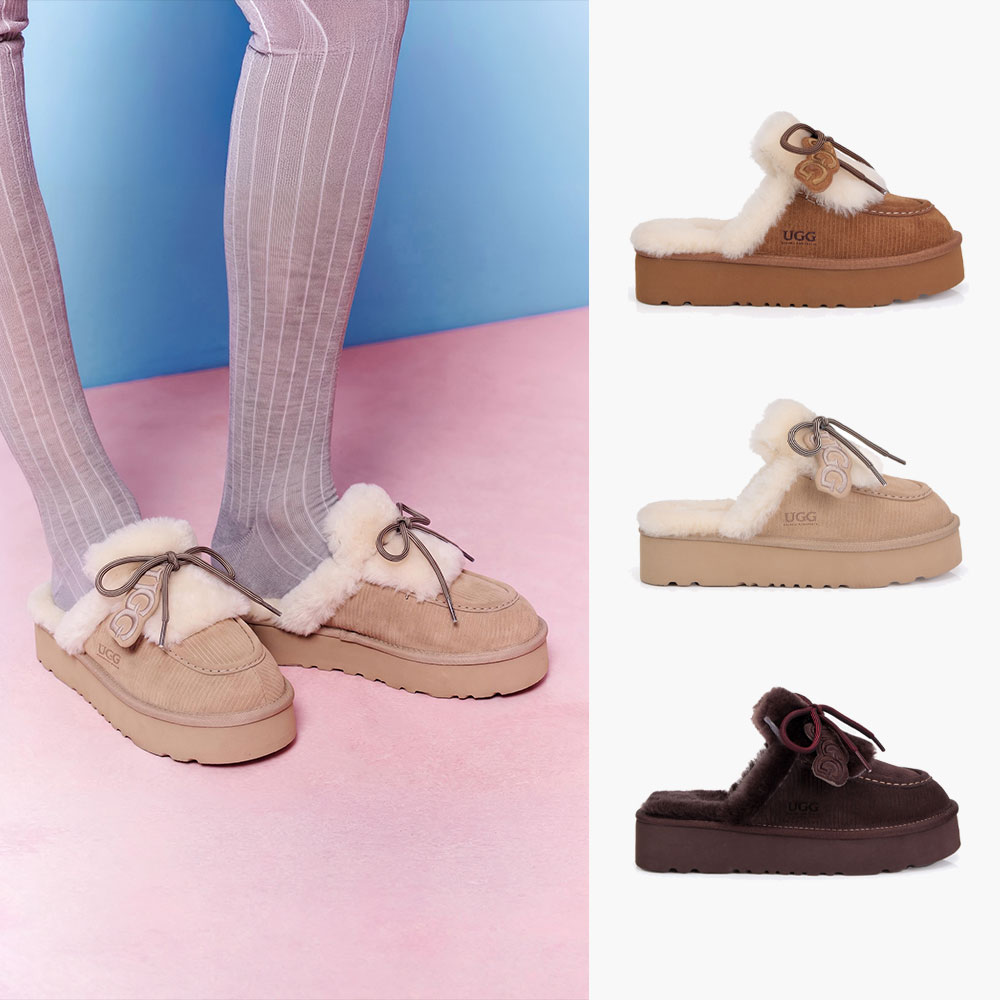 [무료배송] 호주정품 오즈라나 쿠키 플랫폼 뮬 어그 슬리퍼 (굽4cm) OZLANA UGG OZ3035